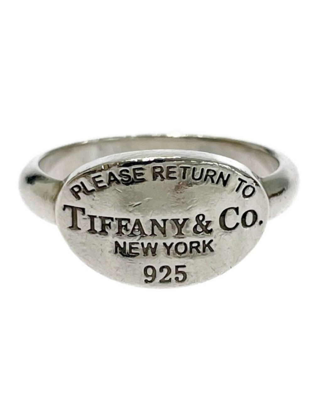 Tiffany & Co Silver Return to Tiffany Oval Tags Ring